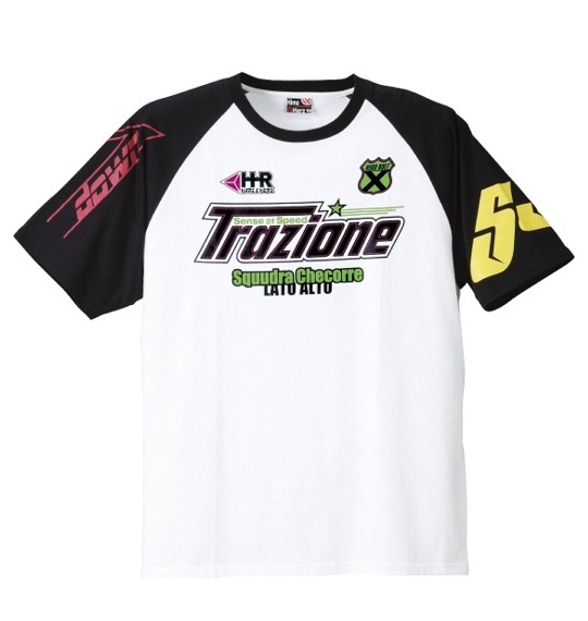 Himz&Herz ラグランTシャツ(半袖) ホワイト×ブラック
