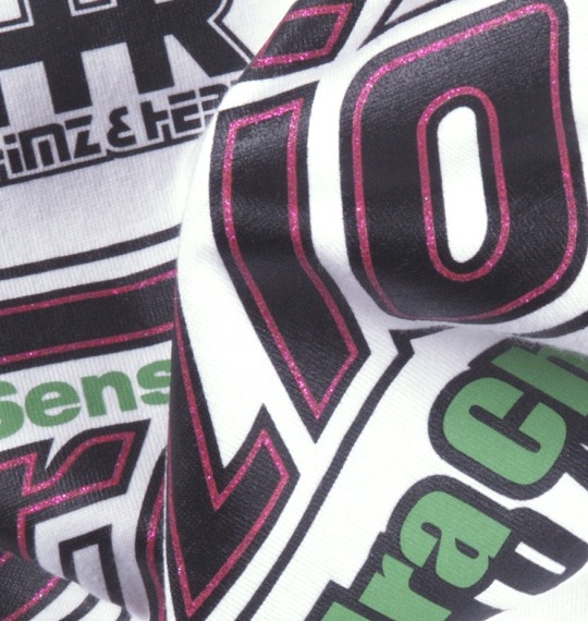 Himz&Herz ラグランTシャツ(半袖) ホワイト×ブラック