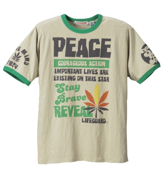 LIFE GUARD リンガーTシャツ(半袖) ベージュ
