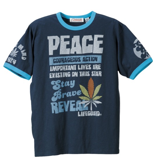 LIFE GUARD リンガーTシャツ(半袖) ネイビー