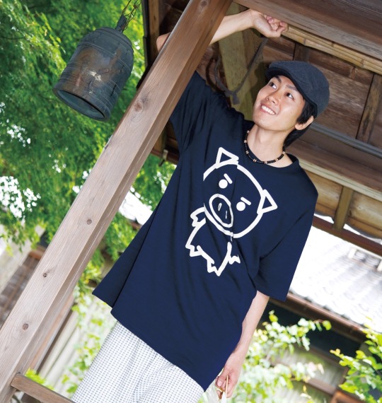 豊天 和柄 Tシャツ(半袖) ネイビー
