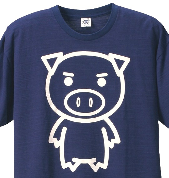 豊天 和柄 Tシャツ(半袖) ネイビー