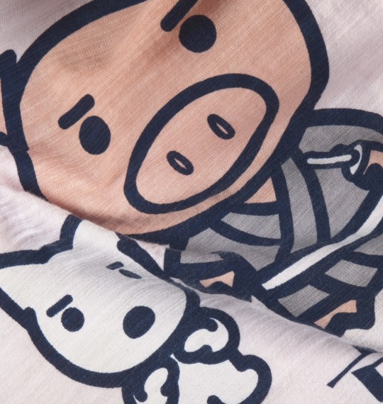 豊天 和柄 Tシャツ(半袖) ライトピンク