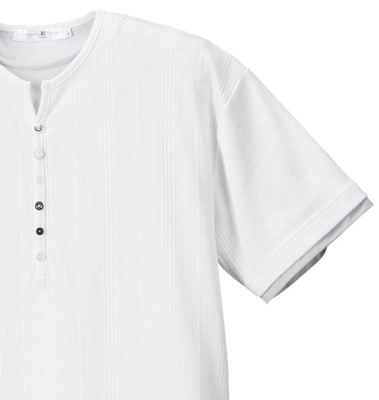 Pincponc ヘンリーTシャツ半袖 オフホワイト