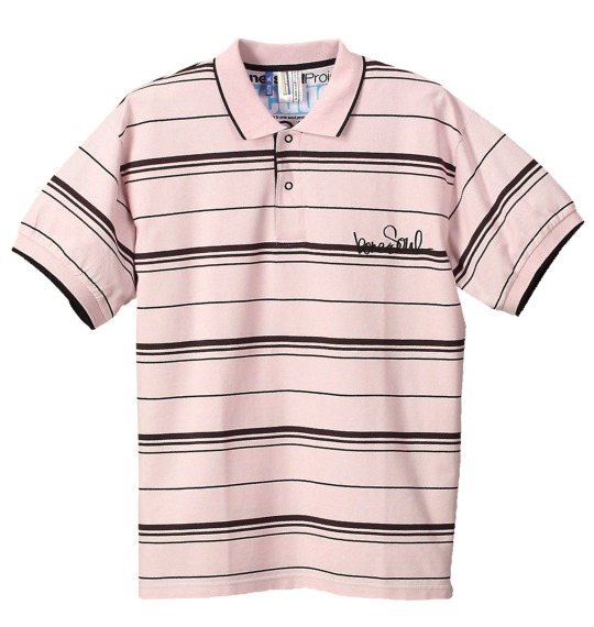 b-one-soul ポロシャツ半袖 ライトピンク