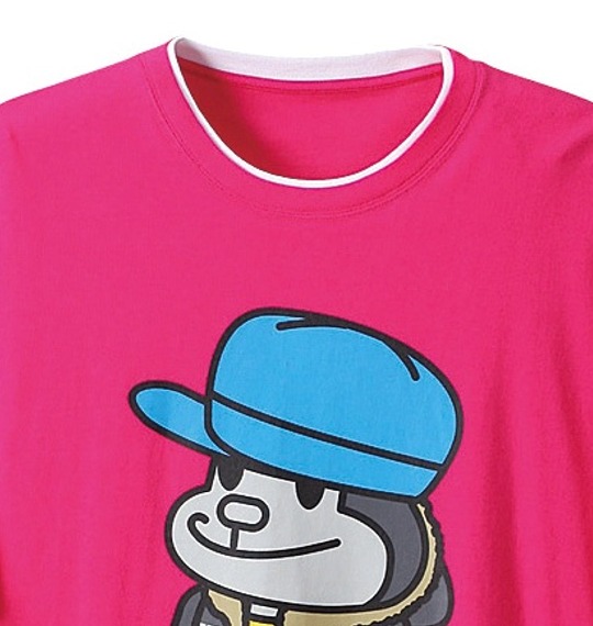 Gorilla Tシャツ ピンク×ホワイト