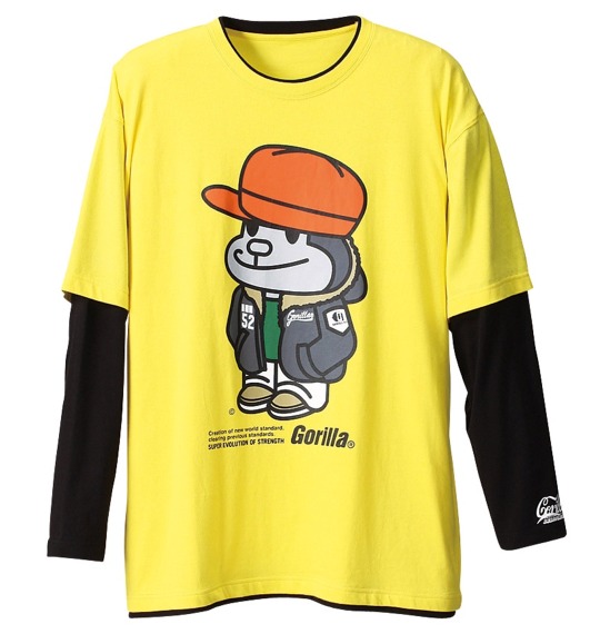 Gorilla Tシャツ イエロー×ブラック