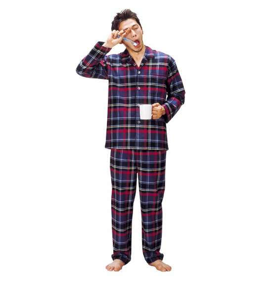 PERSONs SPORTS パジャマ(長袖) ネイビー×レッド