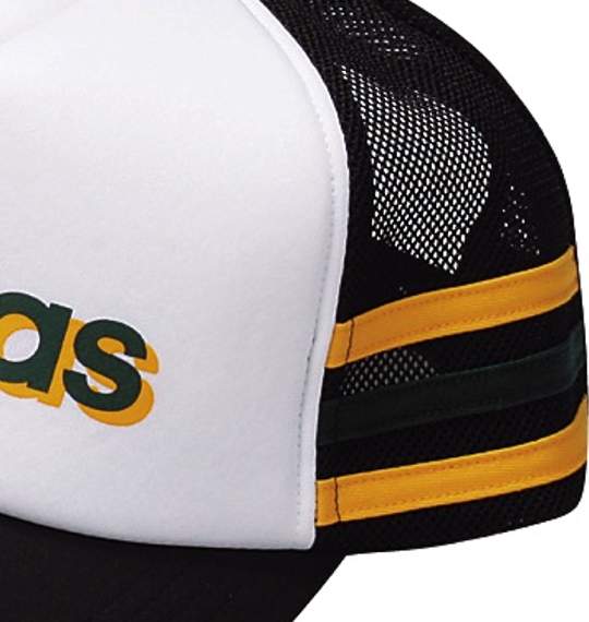 ADIDAS メッシュキャップ ホワイト×ブラック