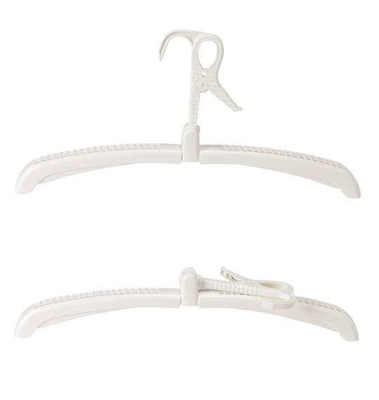  ロングスライドハンガー 2本組 オフホワイト