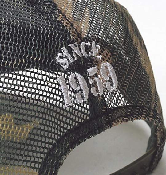 ALPHA INDUSTRIES ダメージ加工キャップ カーキ×迷彩柄