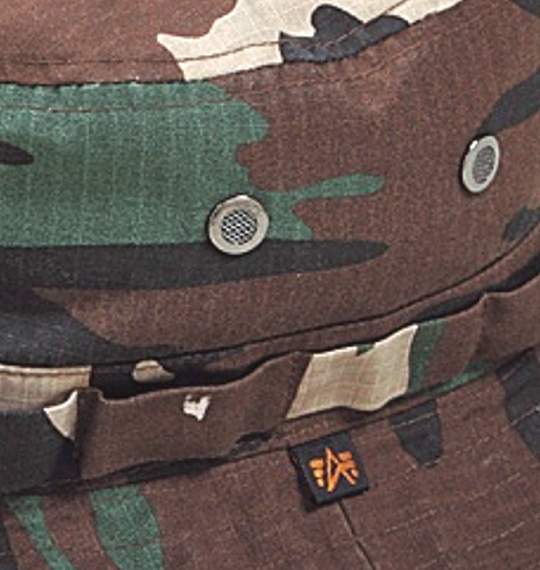 ALPHA INDUSTRIES リップハット カーキ(迷彩柄)