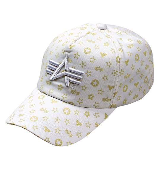 ALPHA INDUSTRIES モノグラムキャップ ホワイト