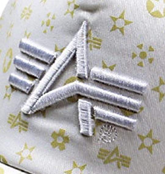 ALPHA INDUSTRIES モノグラムキャップ ホワイト