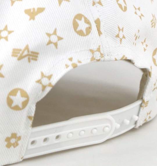 ALPHA INDUSTRIES モノグラムキャップ ホワイト