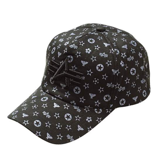 ALPHA INDUSTRIES モノグラムキャップ ブラック