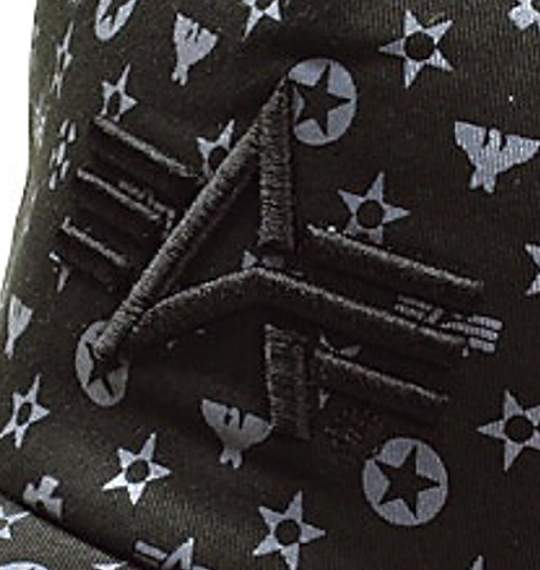 ALPHA INDUSTRIES モノグラムキャップ ブラック