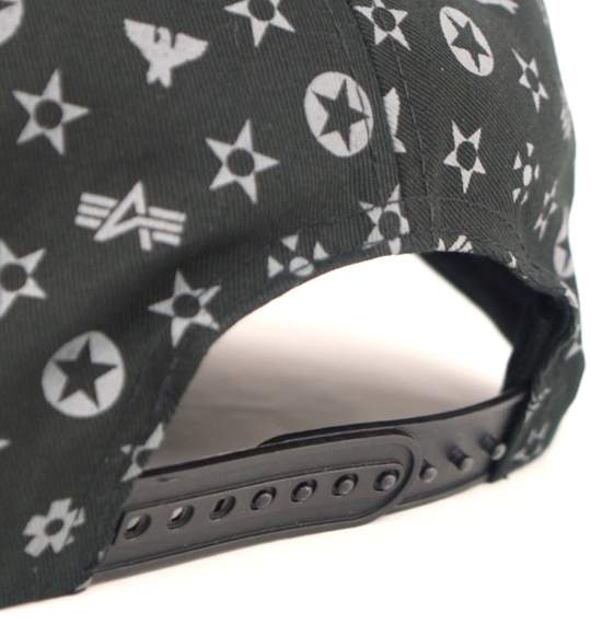 ALPHA INDUSTRIES モノグラムキャップ ブラック