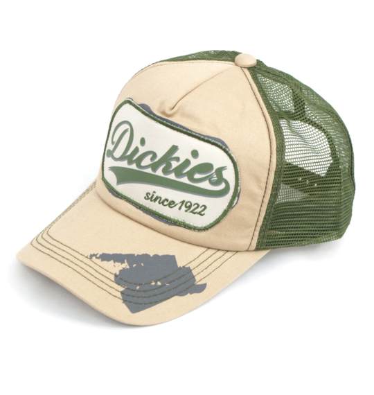 DICKIES ワッペンキャップ ベージュ×カーキ