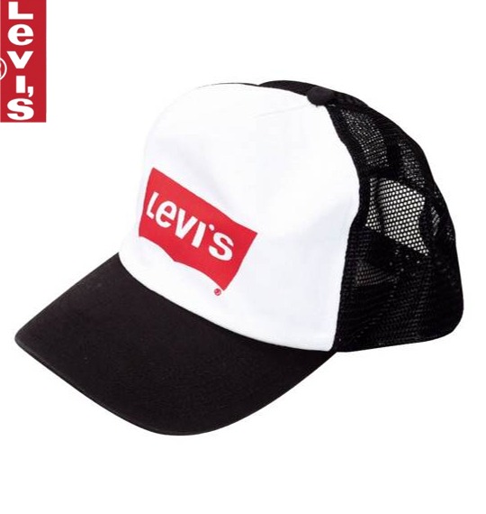 Levi's メッシュキャップ ブラック×ホワイト