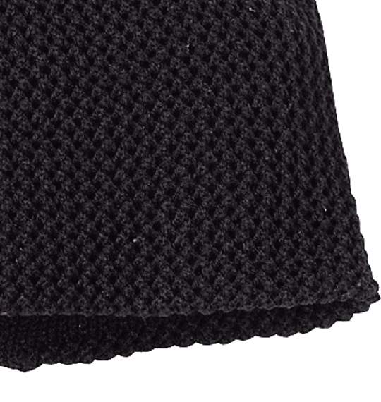  メッシュ編ビーニー ブラック