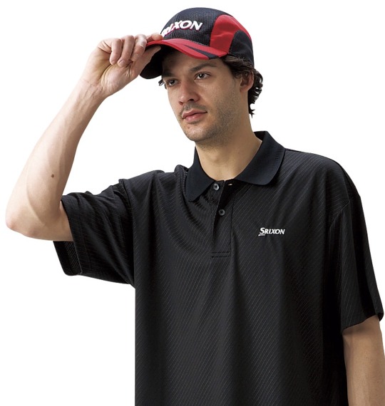 SRIXON ソフトバイザーキャップ ブラック×レッド