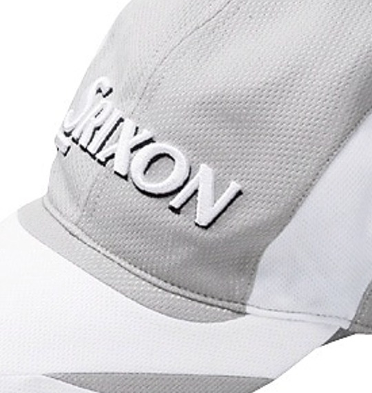 SRIXON ソフトバイザーキャップ ライトグレー×ホワイト