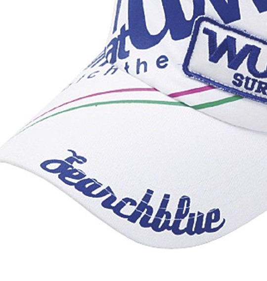 SEARCHBLUE メッシュキャップ ホワイト×レッド