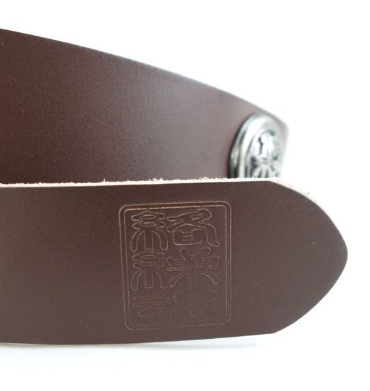 絡繰魂 和柄 鯉バックルベルト ブラウン