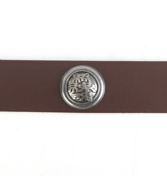 絡繰魂 和柄 鯉バックルベルト ブラウン