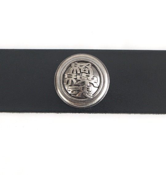 絡繰魂 和柄 鯉バックルベルト ブラック