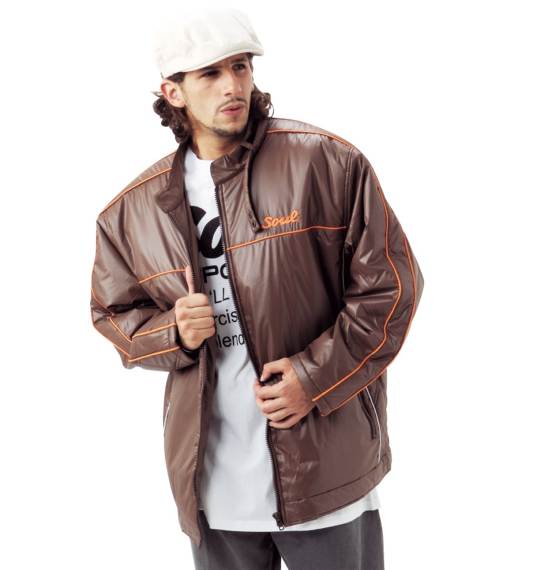 SOUL 中綿ライダースジャケット ブラウン