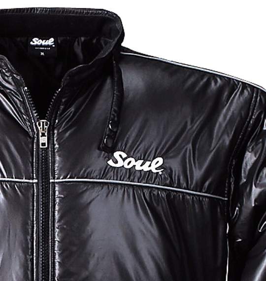 SOUL 中綿ライダースジャケット ブラック