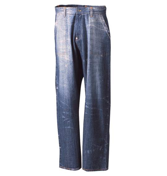 SOUL ステッチ加工デニムパンツ ネイビー