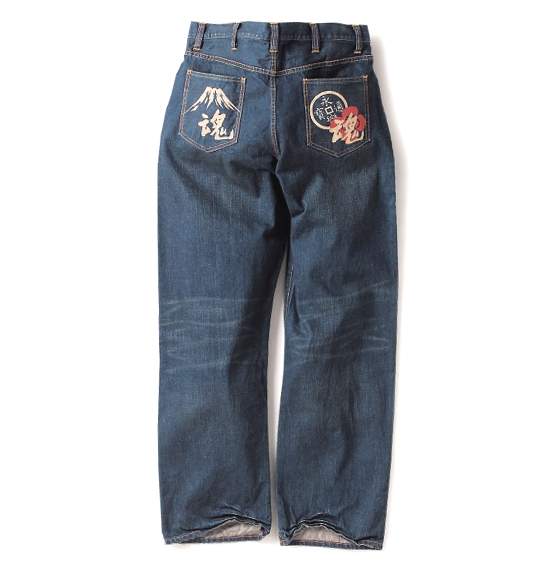 魂 デニムパンツ ネイビー