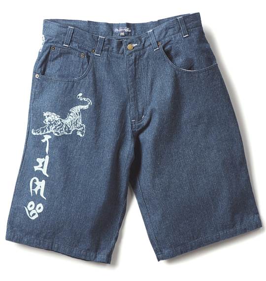 魂 デニムハーフパンツ ネイビー