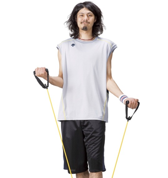 DESCENTE メッシュハーフパンツ ブラック