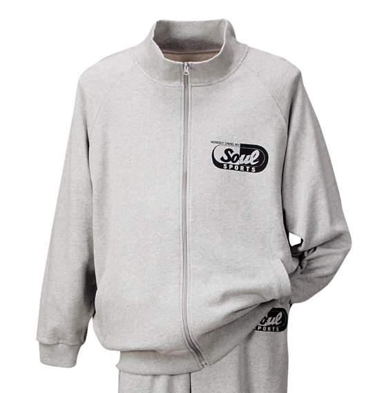 SOUL SPORTS フルジップスウェットセット グレー
