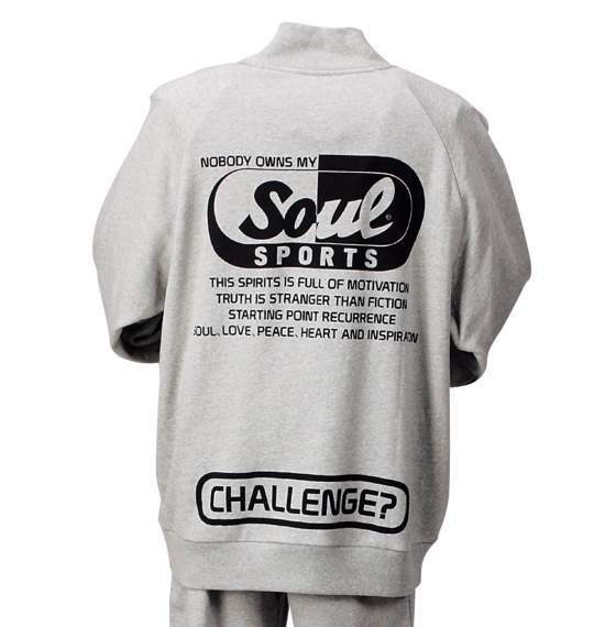 SOUL SPORTS フルジップスウェットセット グレー
