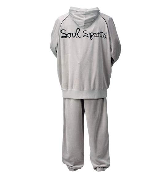 SOUL SPORTS ベロアパーカーセット シルバーグレー