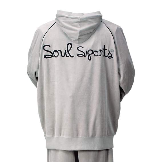 SOUL SPORTS ベロアパーカーセット シルバーグレー