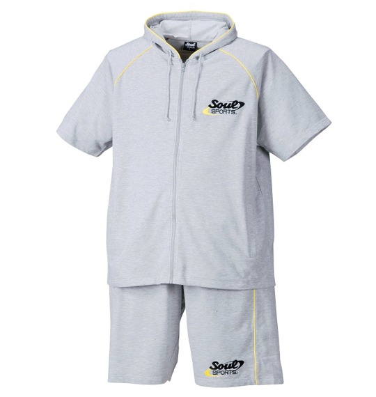 SOUL SPORTS パーカーセット(半袖) モクグレー