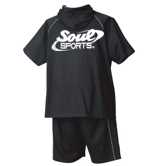 SOUL SPORTS パーカーセット(半袖) ブラック