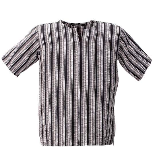 MISTLETOE キーネックTシャツ(半袖) グレー×ブラック