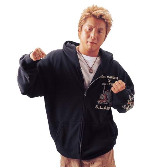 SAMURAI LABEL フルジップパーカートレーナー ブラック