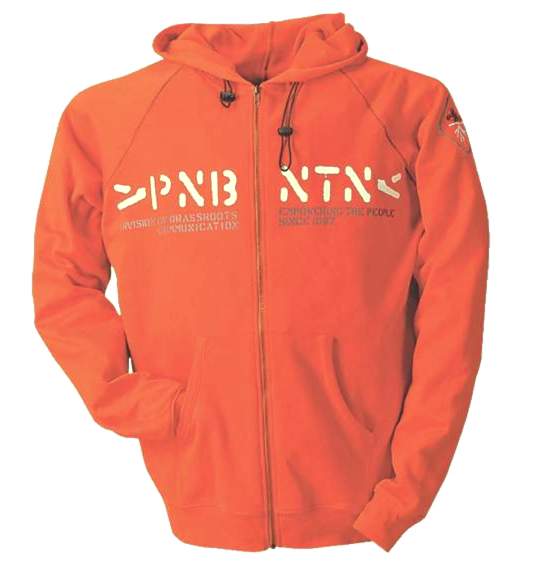 PNB NATION ジップパーカートレーナー オレンジ