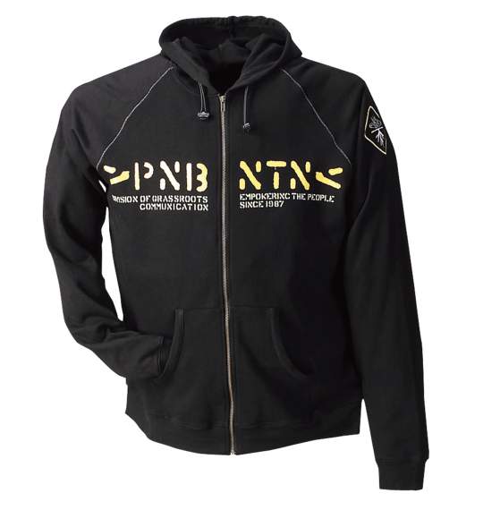 PNB NATION ジップパーカートレーナー ブラック