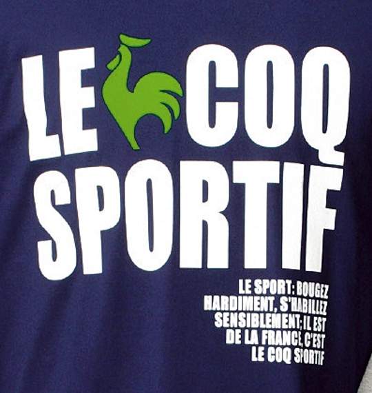 LE COQ SPORTIF フェイクレイヤードTシャツ ネイビー×モクグレー