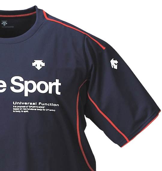 DESCENTE Tシャツ(半袖) ネイビー