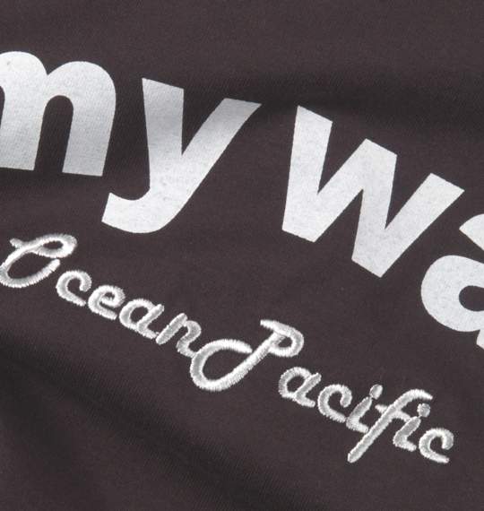 OCEAN PACIFIC ラグランTシャツ(半袖) チャコール×ホワイト